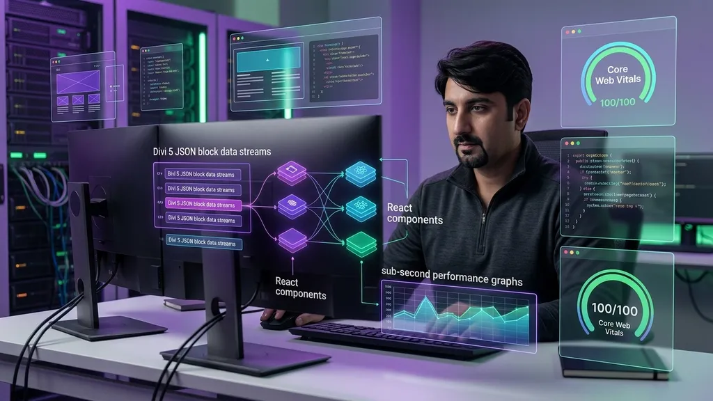 Divi 5 Theme Expert Services & Support Architecture and JSON Block Engine