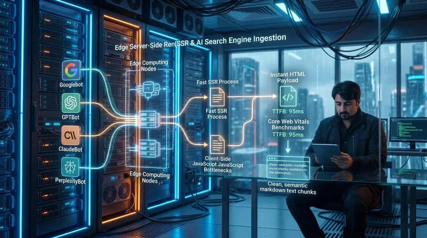 Edge Server-Side Rendering and AI Ingestion Architecture