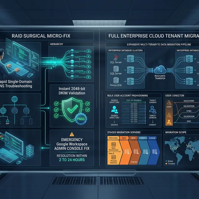 Google Workspace Scope Comparison: Rapid Surgical Micro-Fix vs Full Enterprise Tenant Migration