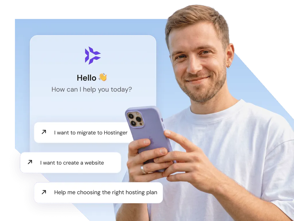 Hostinger built-in Kodee AI troubleshooting assistant solving WordPress server queries
