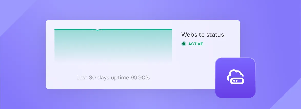Hostinger 99.90% high availability uptime SLA and active server status monitor