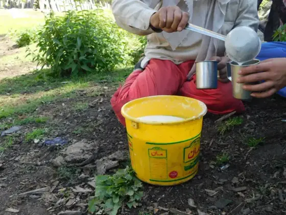 The heavy, pure milk served by locals near Kutwal